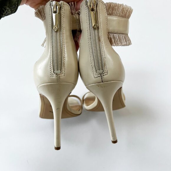 Sam Edelman Winter White Fringe High Heel Sandal - Picture 10 of 12